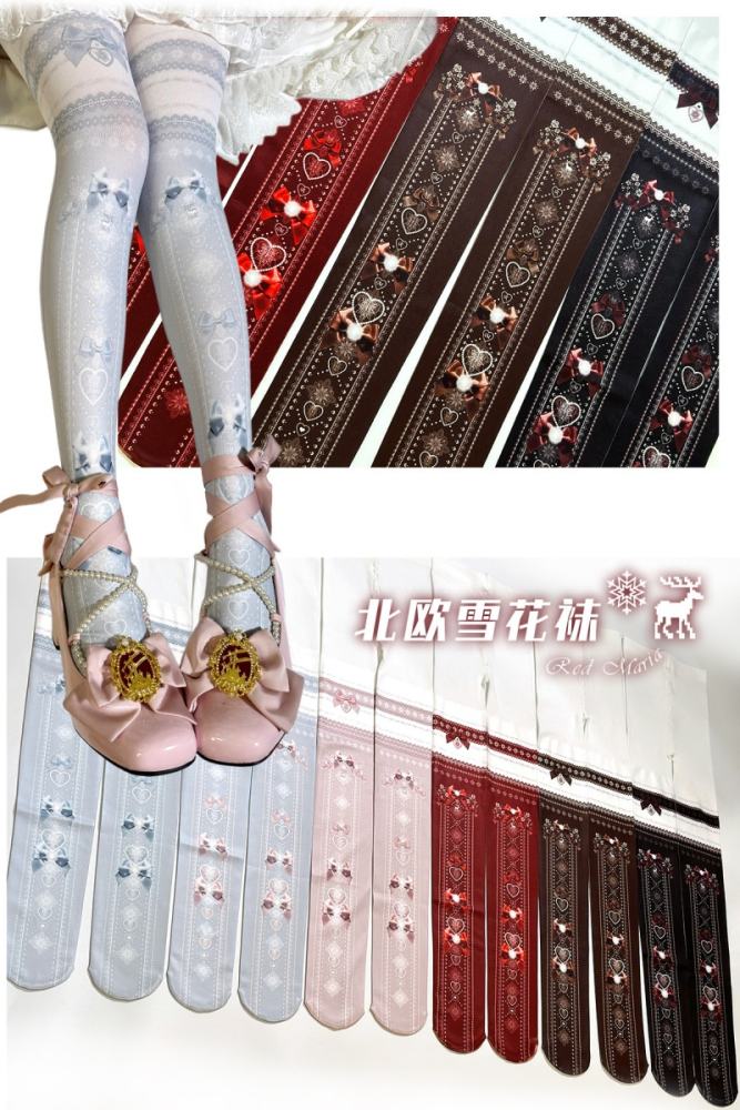 Yidhra New Year Snowflake Lolita Tights