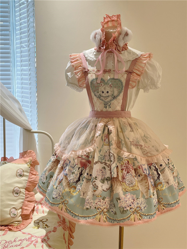 Dark Star Island Cat Fantasy Land Sweet Lolita OP, JSK, Skirt