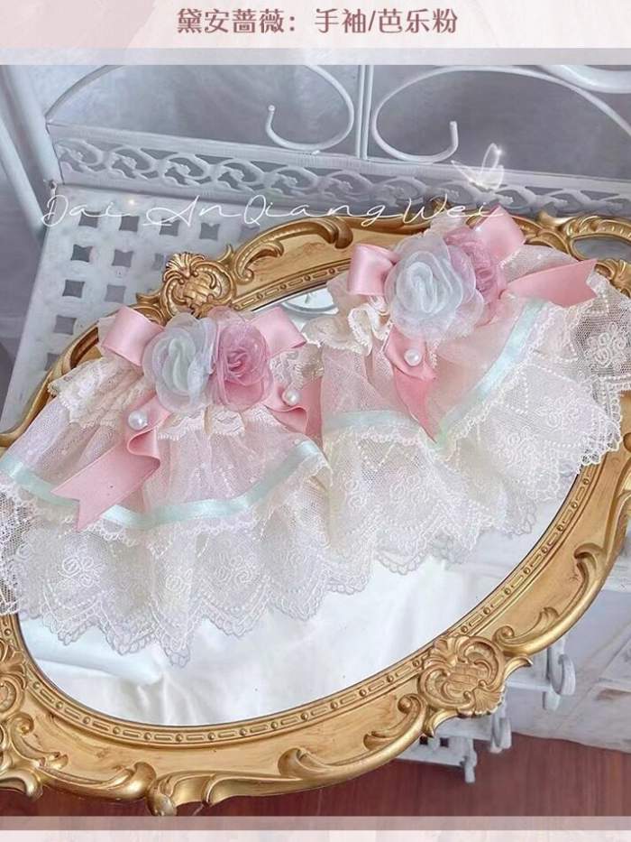 Maiye Diane Rose Hime Lolita Princess Headdress Wristcuffs Tailing