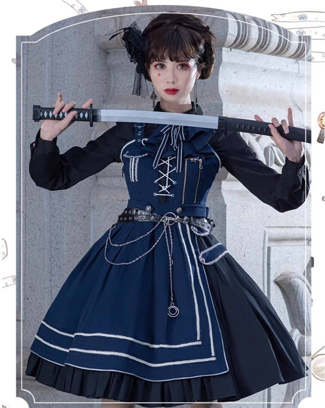 Ying Luo Fu War without War Military Lolita Dress, Cape and Accessories