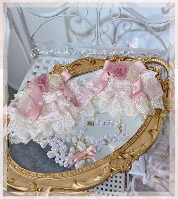 Maiye Diane Rose Hime Lolita Princess Headdress Wristcuffs Tailing