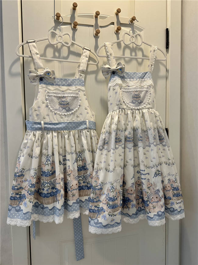Lamb Blueberry Tower Sweet Lolita Jumpers, Salopette, Blouse and Accessories