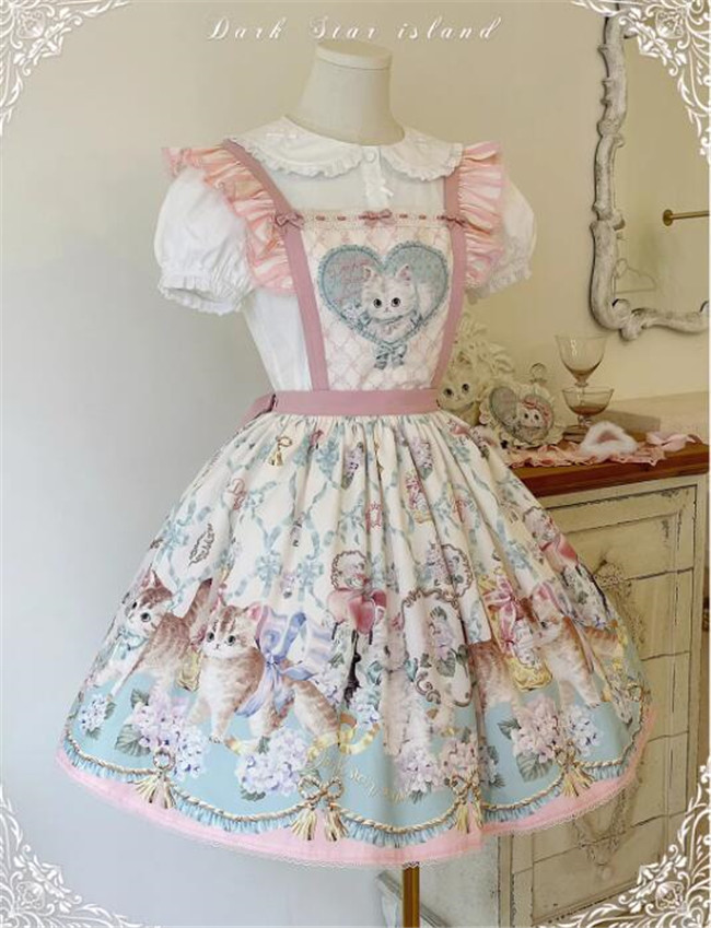 Dark Star Island Cat Fantasy Land Sweet Lolita OP, JSK, Skirt