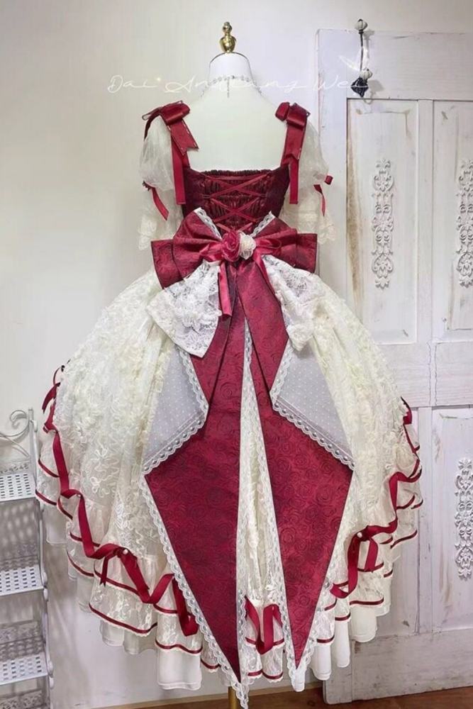 Maiye Diane Rose Hime Lolita Princess Headdress Wristcuffs Tailing