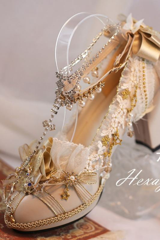 Hexagram Wedding Shoes Lolita Heels Shoes