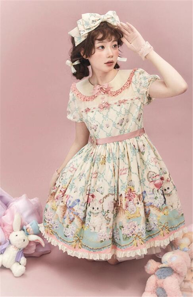 Dark Star Island Cat Fantasy Land Sweet Lolita OP, JSK, Skirt