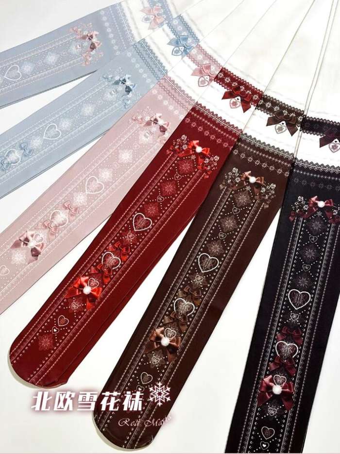 Yidhra New Year Snowflake Lolita Tights