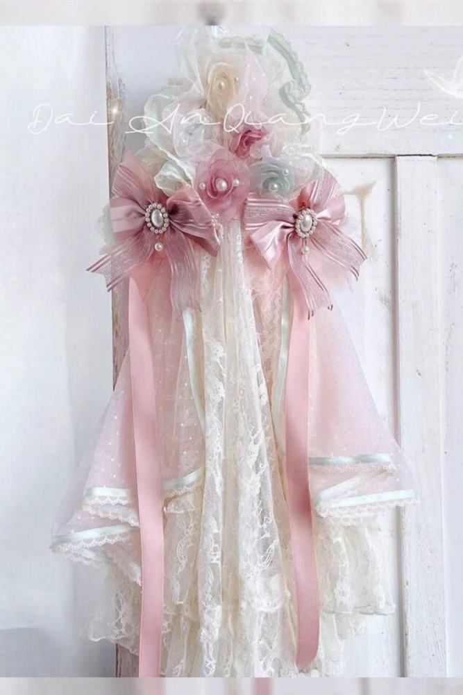 Maiye Diane Rose Hime Lolita Princess Headdress Wristcuffs Tailing