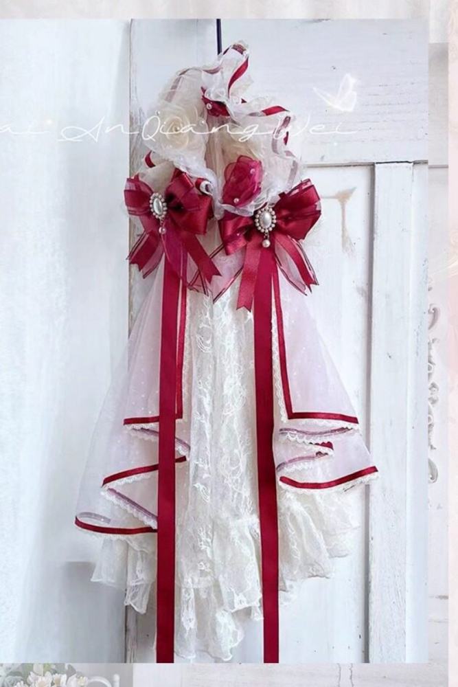 Maiye Diane Rose Hime Lolita Princess Headdress Wristcuffs Tailing