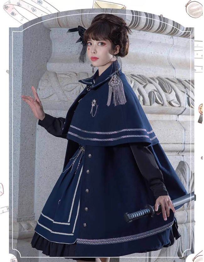Ying Luo Fu War without War Military Lolita Dress, Cape and Accessories