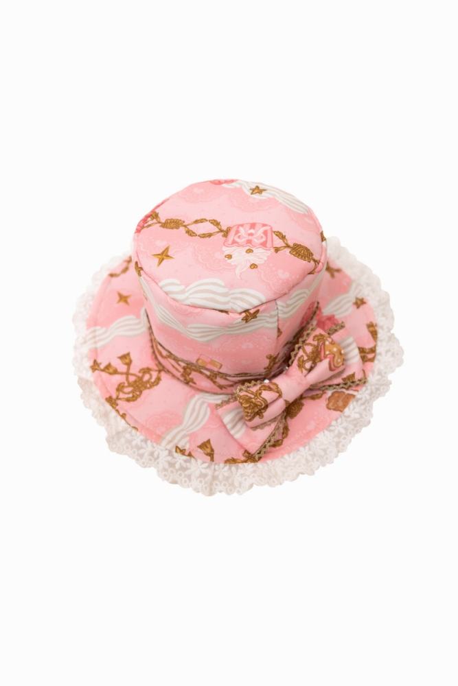 Nnstar Sugar Festivaly Retro Prints Lolita Hat Headbow and Choker