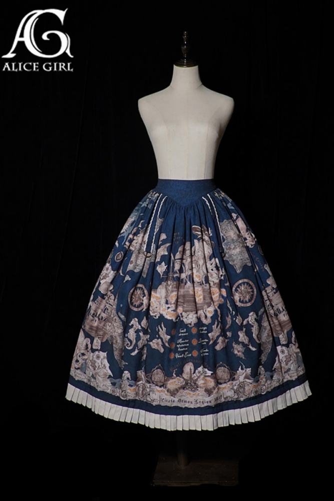 Alice Girl Nautical Treasure Hunt Guide Lolita Skirt
