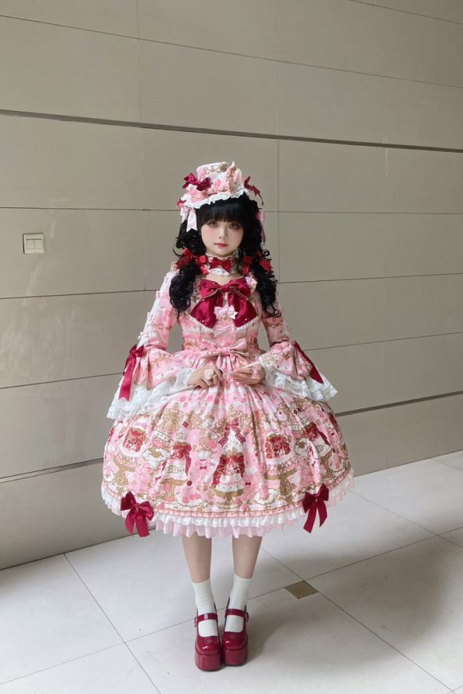 Nnstar Sugar Festivaly Retro Prints Lolita OP 3 Colors