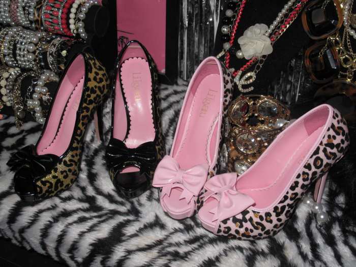 LilGyaru Himegyaru Gal Style Leopard Print Heels Shoes
