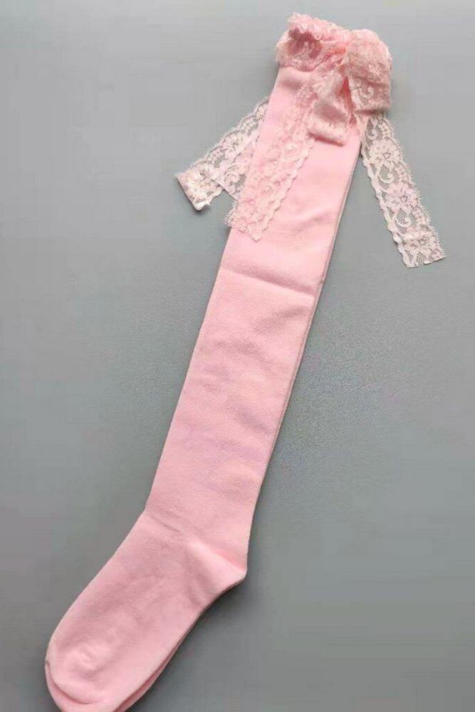 Lacework Above Knee-high Lolita Cotton Socks 4 Colors