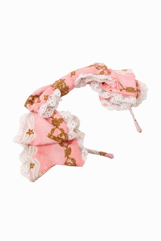 Nnstar Sugar Festivaly Retro Prints Lolita Hat Headbow and Choker