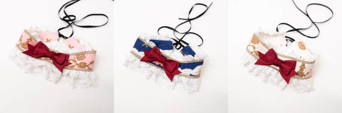 Nnstar Sugar Festivaly Retro Prints Lolita Hat Headbow and Choker