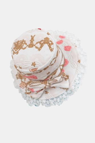 Nnstar Sugar Festivaly Retro Prints Lolita Hat Headbow and Choker