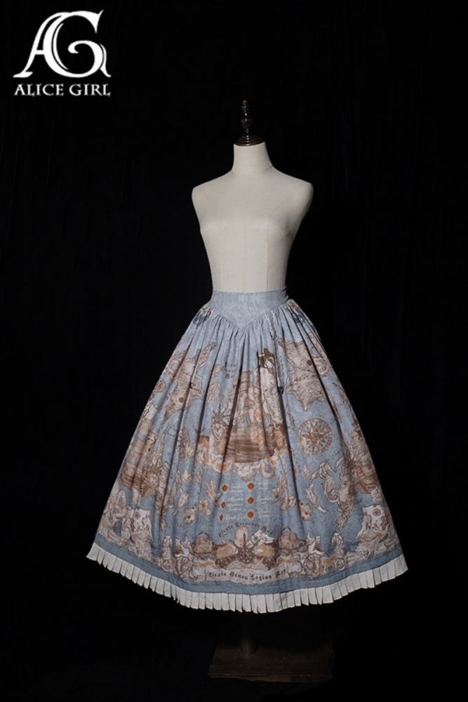 Alice Girl Nautical Treasure Hunt Guide Lolita Skirt