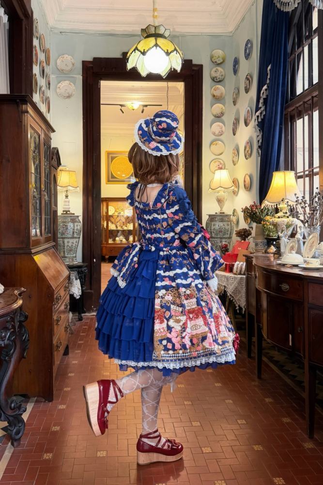 Nnstar Sugar Festivaly Retro Prints Lolita OP 3 Colors