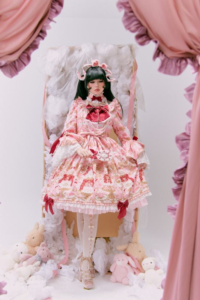 Nnstar Sugar Festivaly Retro Prints Lolita OP 3 Colors