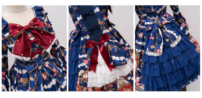 Nnstar Sugar Festivaly Retro Prints Lolita OP 3 Colors