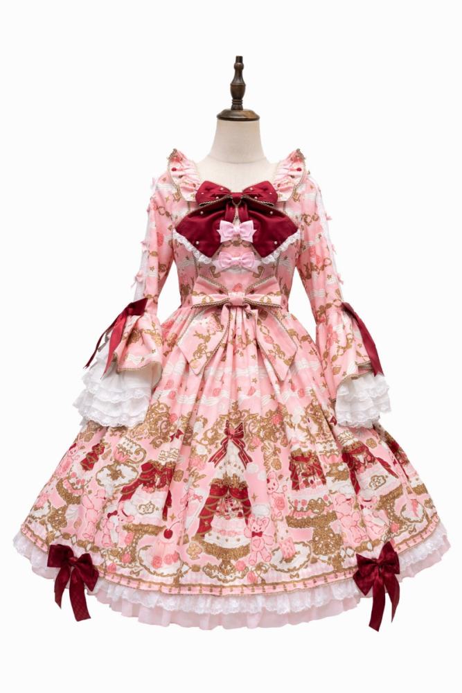 Nnstar Sugar Festivaly Retro Prints Lolita OP 3 Colors