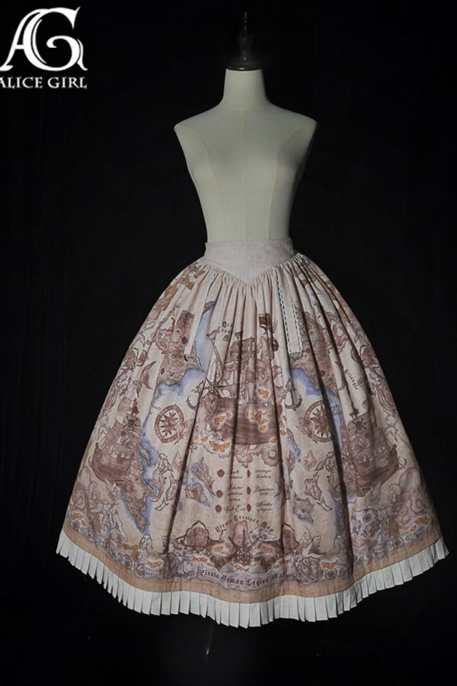 Alice Girl Nautical Treasure Hunt Guide Lolita Skirt