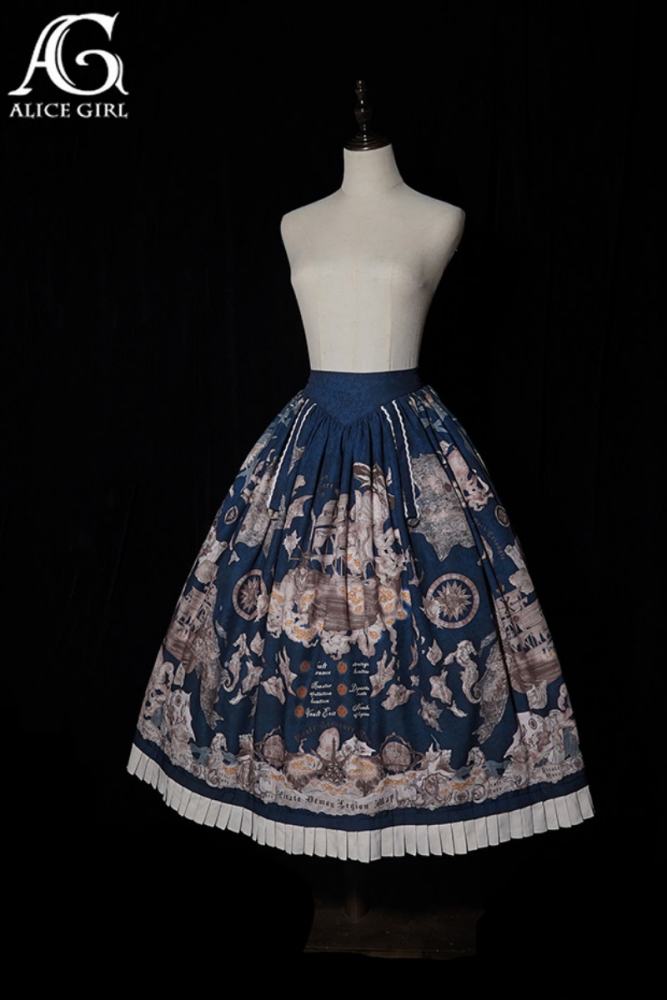 Alice Girl Nautical Treasure Hunt Guide Lolita Skirt