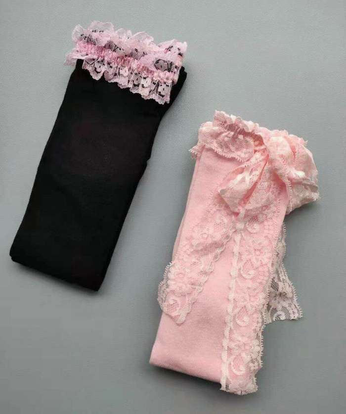 Lacework Above Knee-high Lolita Cotton Socks 4 Colors