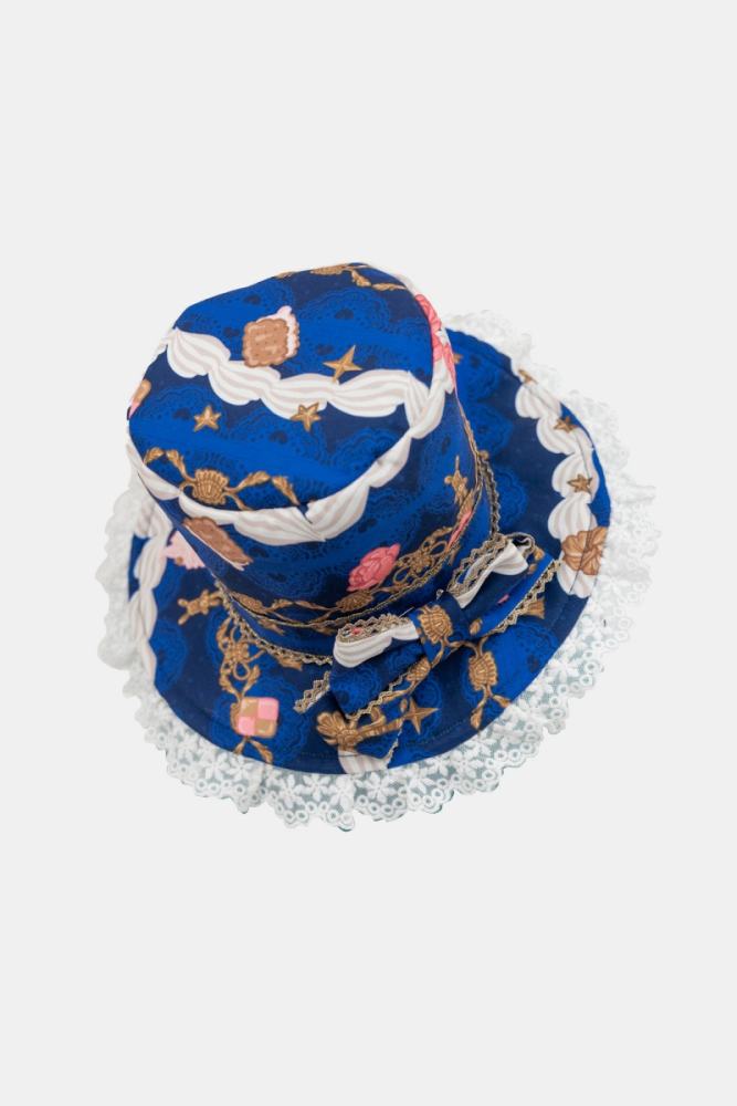 Nnstar Sugar Festivaly Retro Prints Lolita Hat Headbow and Choker