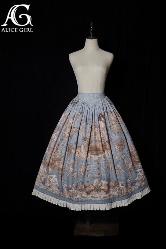 Alice Girl Nautical Treasure Hunt Guide Lolita Skirt