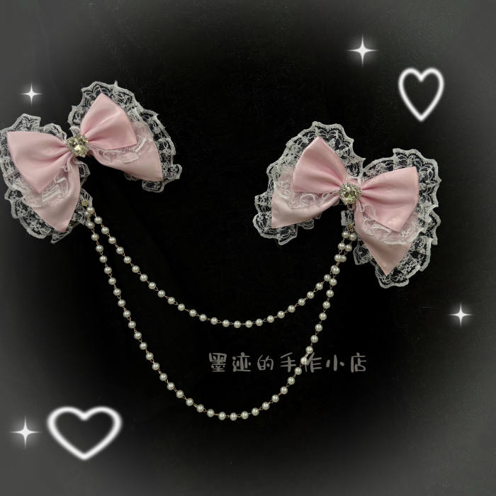 Moji Himegyaru Pink Bows Gyaru Waist Chain