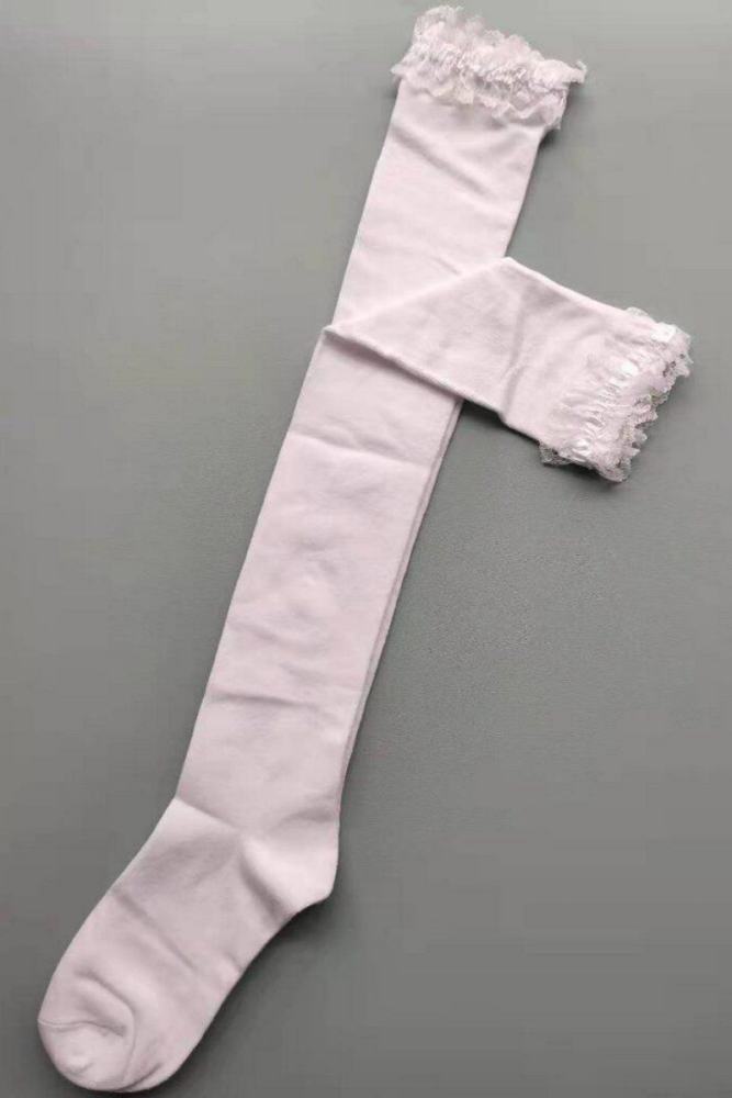 Lacework Above Knee-high Lolita Cotton Socks 4 Colors