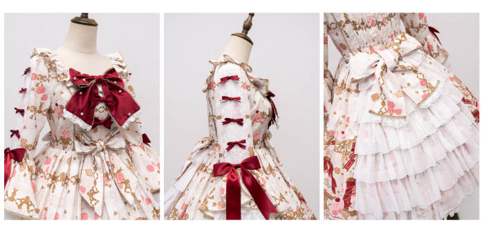 Nnstar Sugar Festivaly Retro Prints Lolita OP 3 Colors