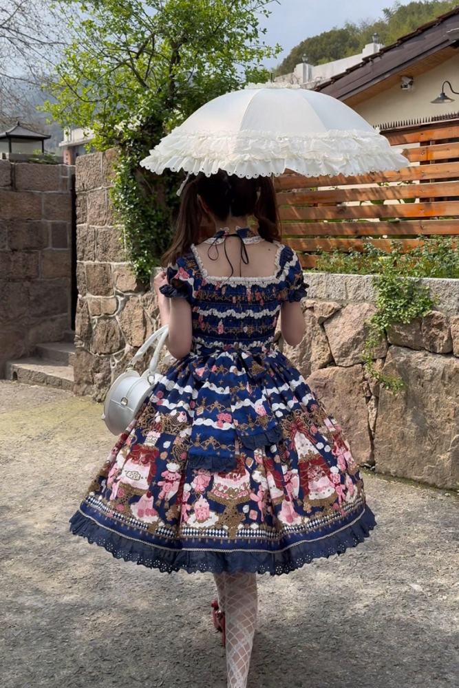 Nnstar Sugar Festivaly Retro Prints Lolita OP 3 Colors