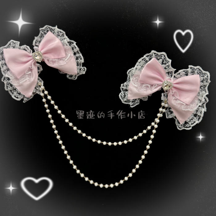 Moji Himegyaru Pink Bows Gyaru Waist Chain