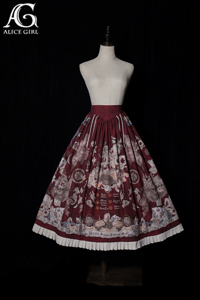 Alice Girl Nautical Treasure Hunt Guide Lolita Skirt