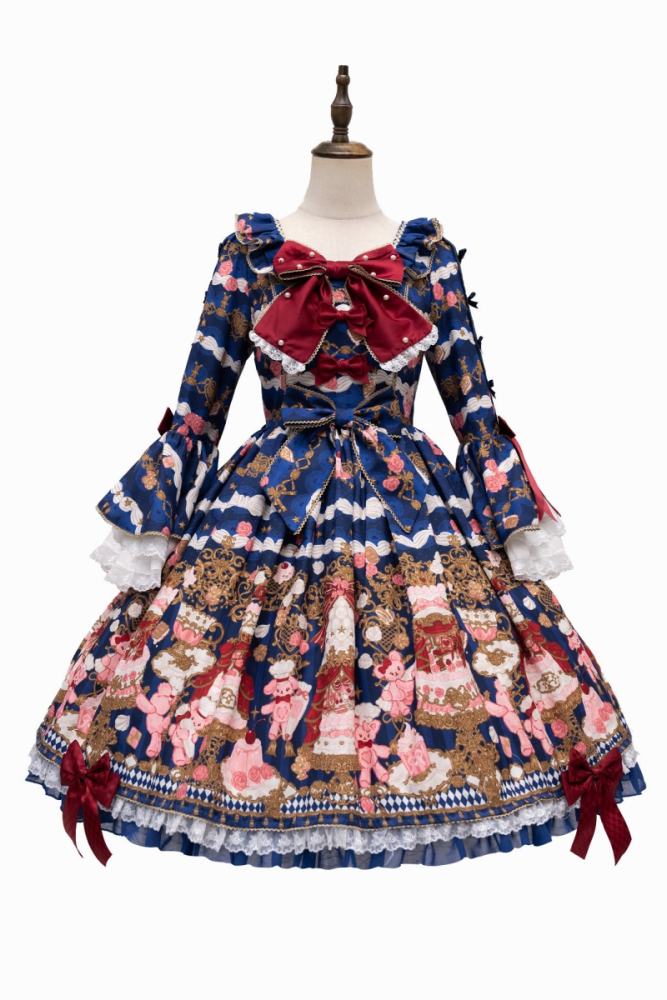 Nnstar Sugar Festivaly Retro Prints Lolita OP 3 Colors