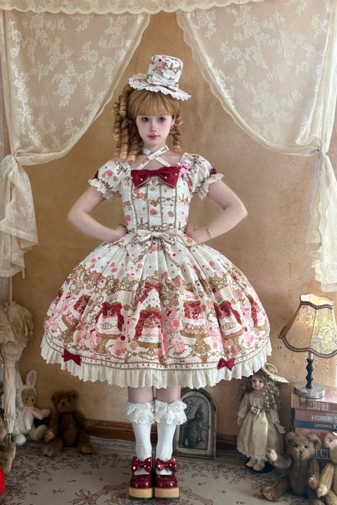 Nnstar Sugar Festivaly Retro Prints Lolita OP 3 Colors