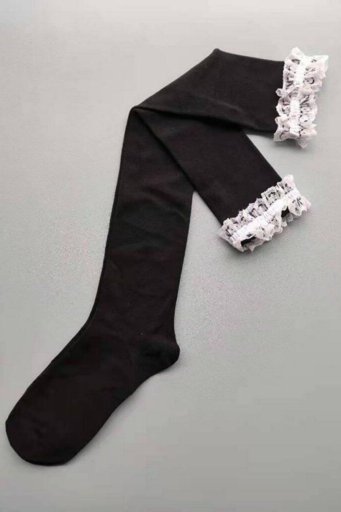Lacework Above Knee-high Lolita Cotton Socks 4 Colors