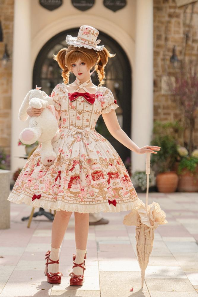 Nnstar Sugar Festivaly Retro Prints Lolita OP 3 Colors