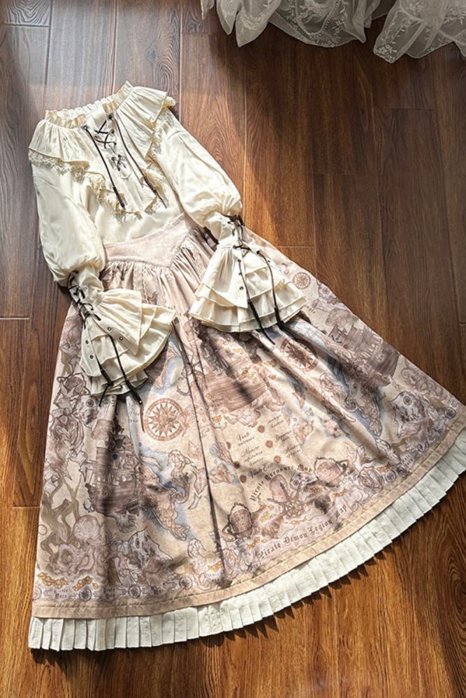 Alice Girl Nautical Treasure Hunt Guide Lolita Skirt