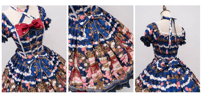 Nnstar Sugar Festivaly Retro Prints Lolita OP 3 Colors