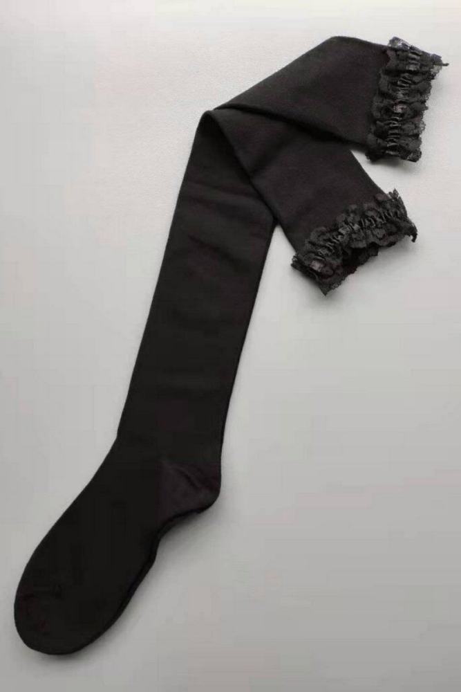 Lacework Above Knee-high Lolita Cotton Socks 4 Colors