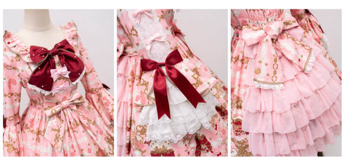 Nnstar Sugar Festivaly Retro Prints Lolita OP 3 Colors