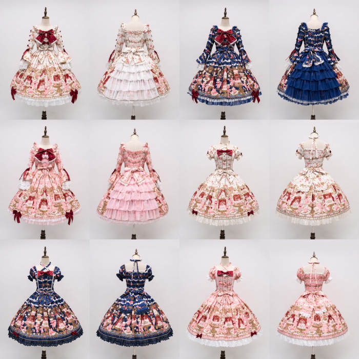 Nnstar Sugar Festivaly Retro Prints Lolita OP 3 Colors