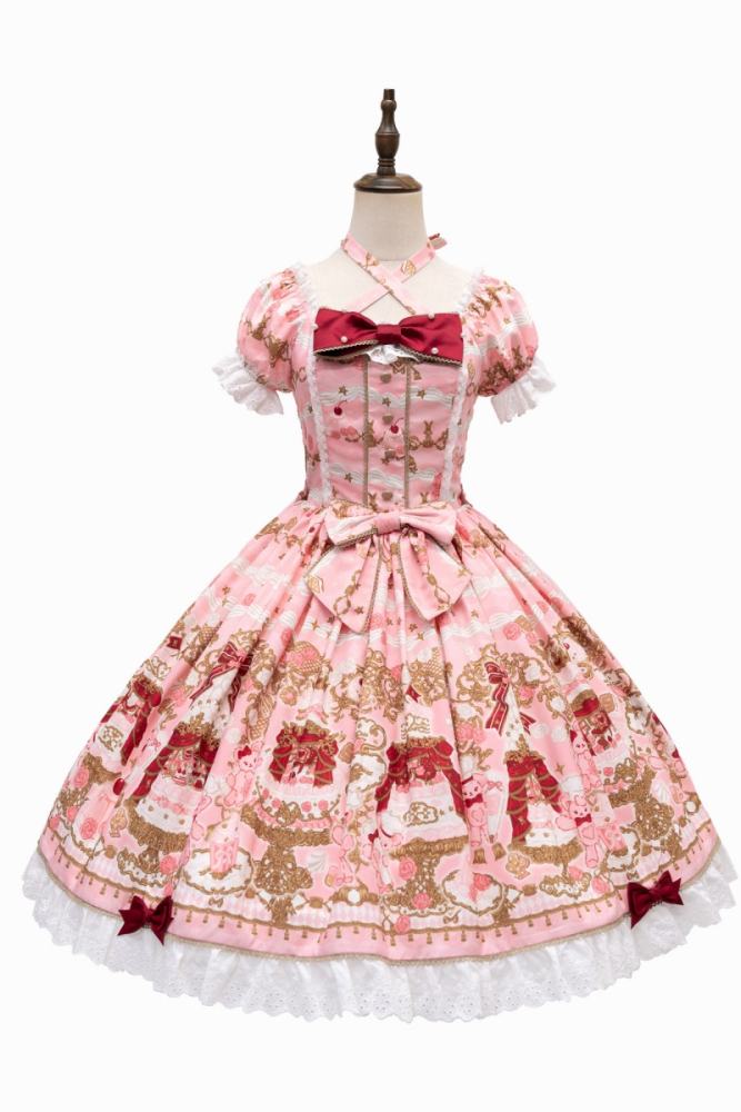 Nnstar Sugar Festivaly Retro Prints Lolita OP 3 Colors