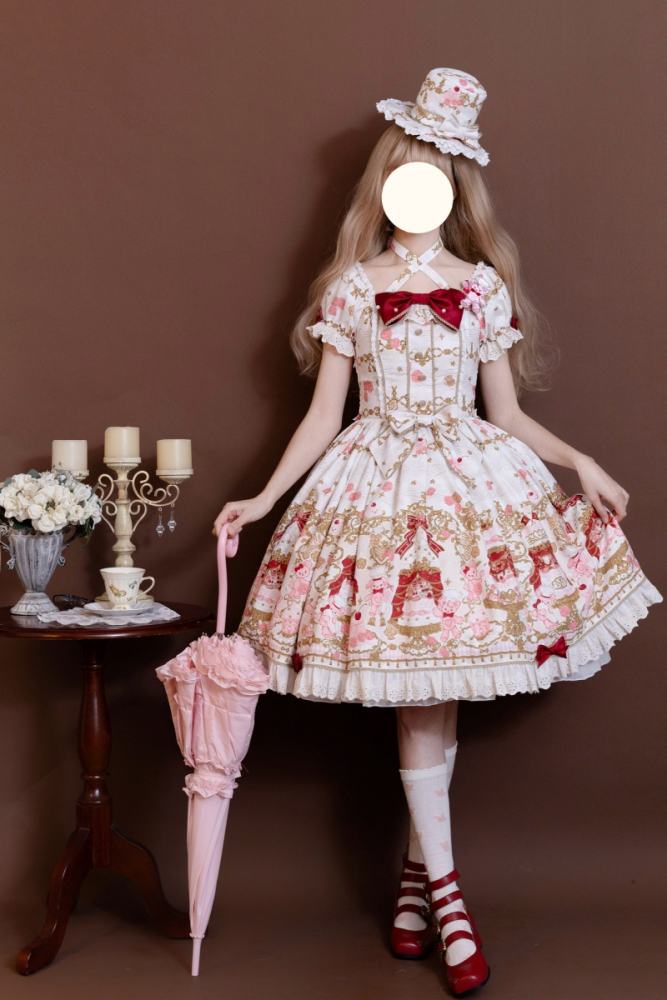 Nnstar Sugar Festivaly Retro Prints Lolita OP 3 Colors