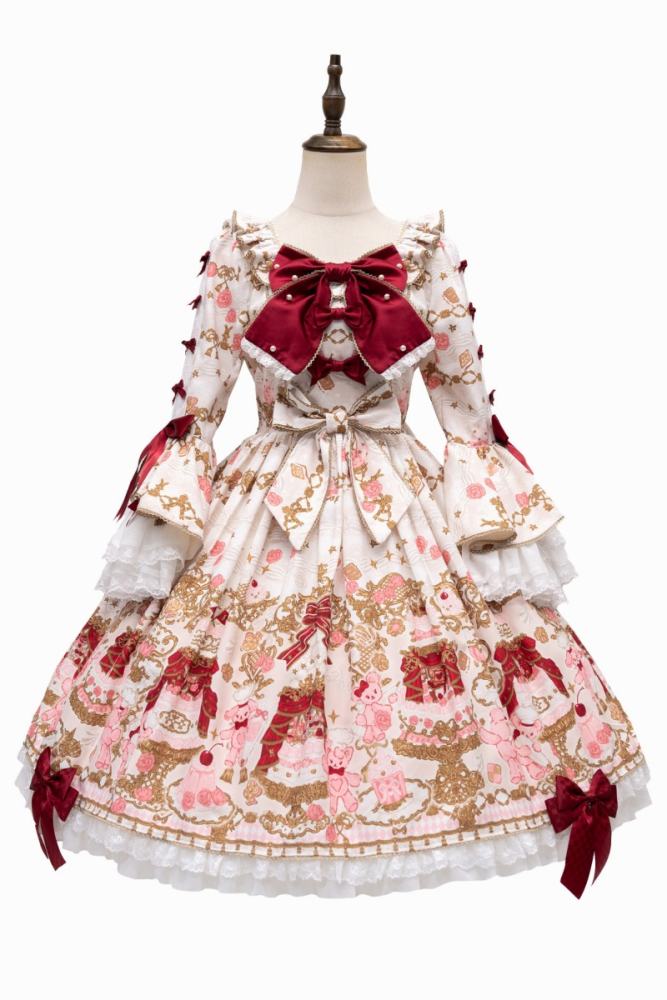 Nnstar Sugar Festivaly Retro Prints Lolita OP 3 Colors